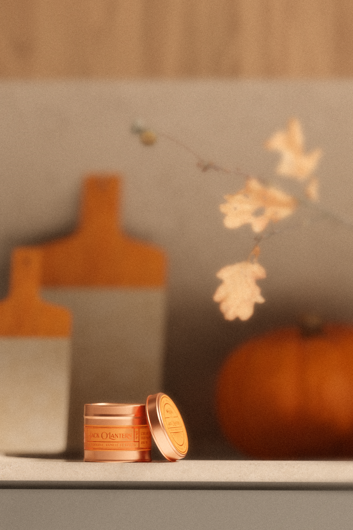 Bougie JACK'O LANTERN en situation — Atelier Maple