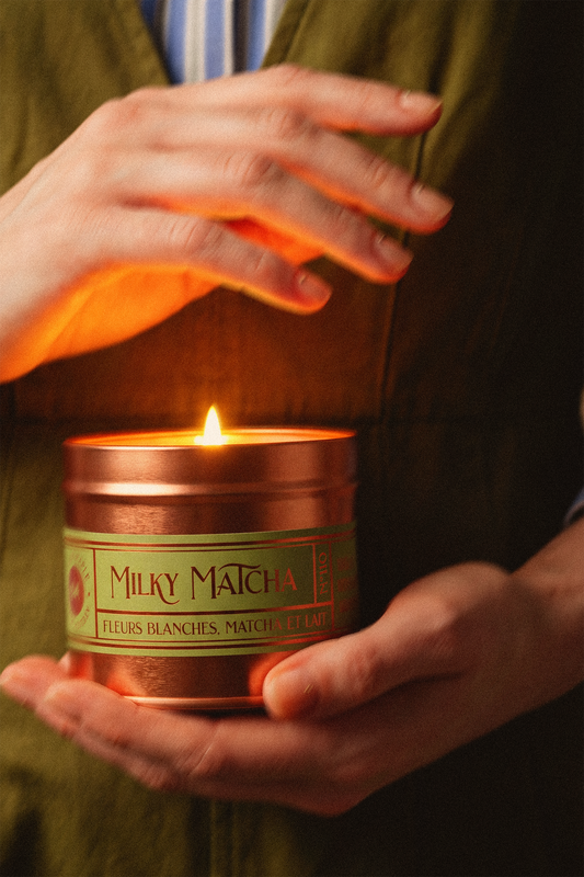 Bougie MILKY MATCHA — bougie artisanale | Atelier Maple