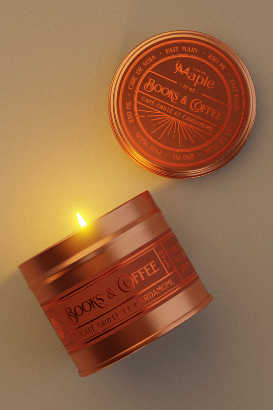 BOOKS &amp; COFFEE Candle