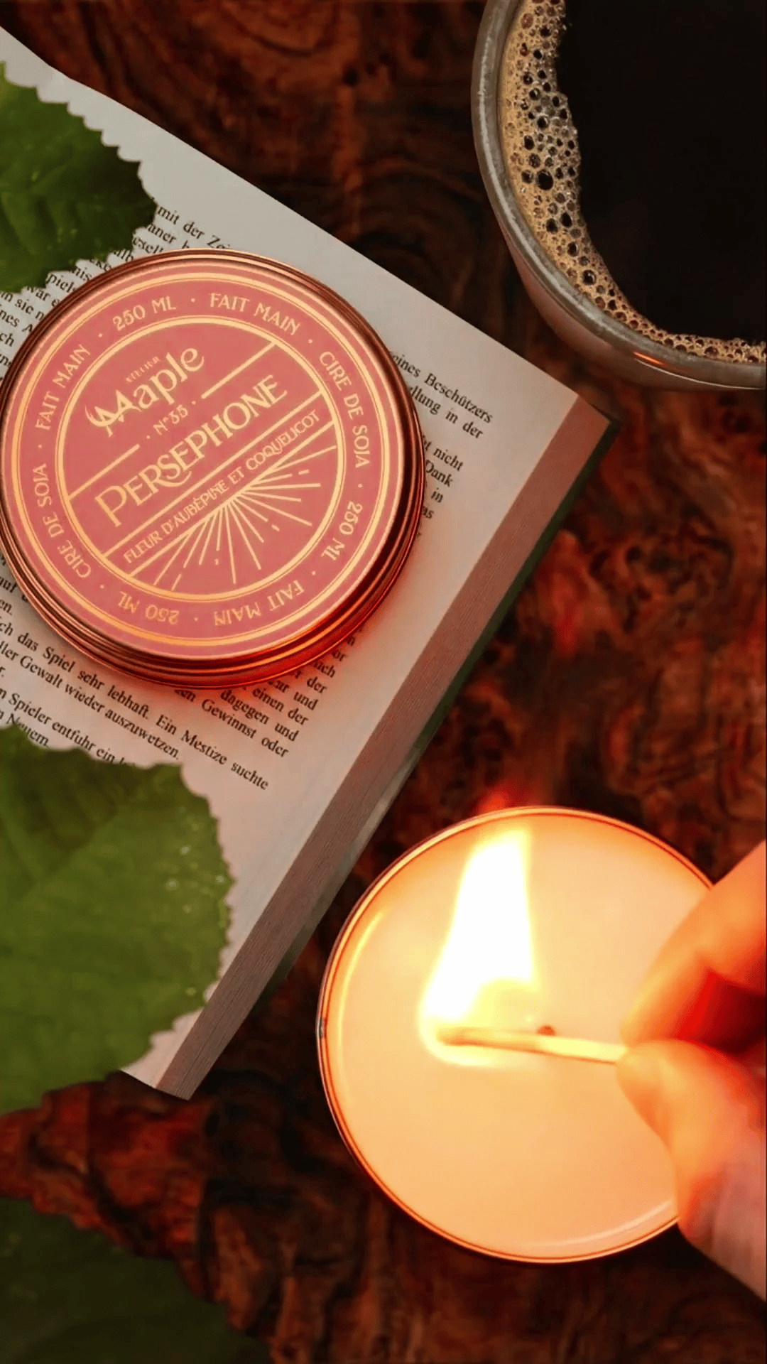 Bougie PERSEPHONE — bougie artisanale | Atelier Maple