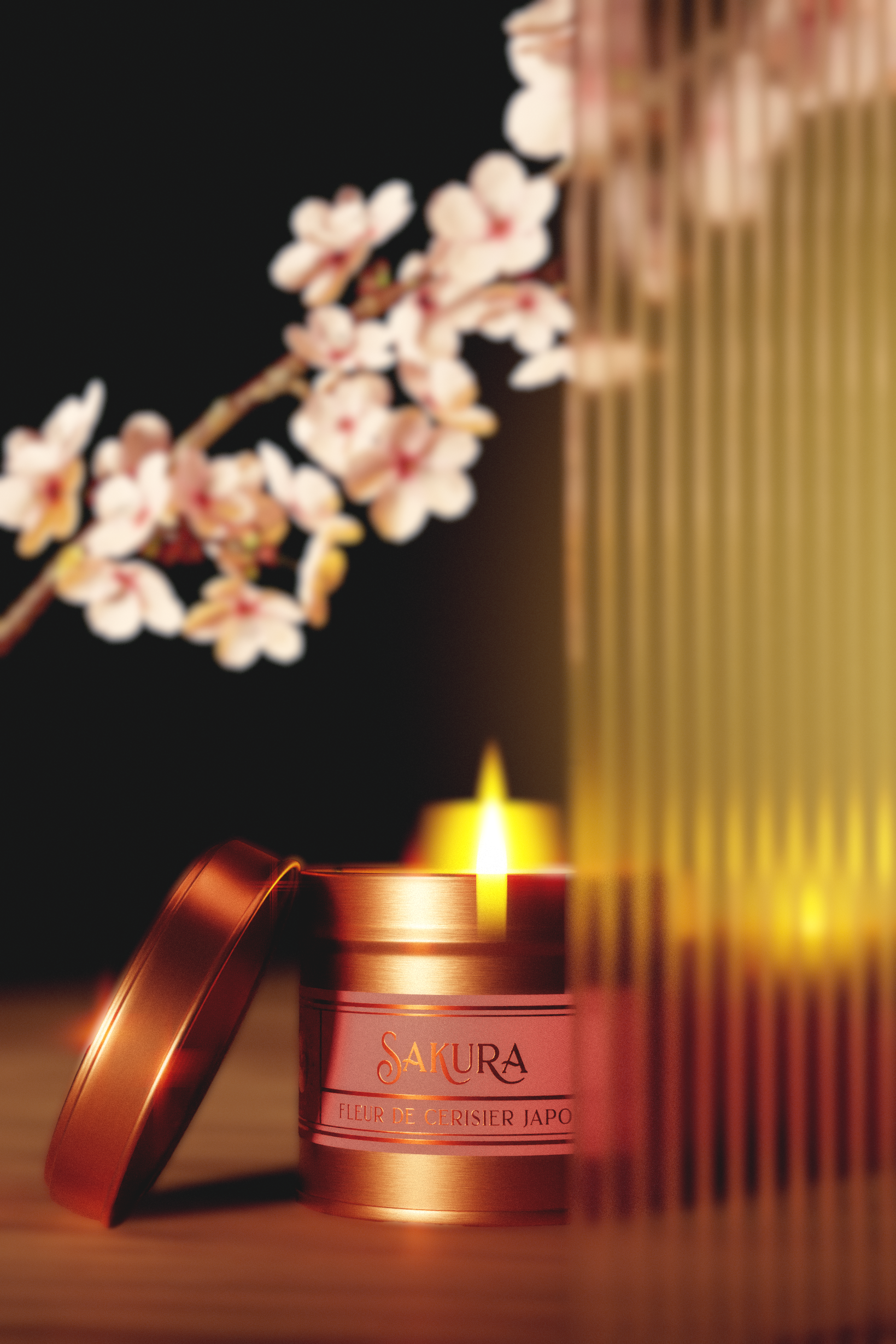 Bougie SAKURA — bougie artisanale | Atelier Maple