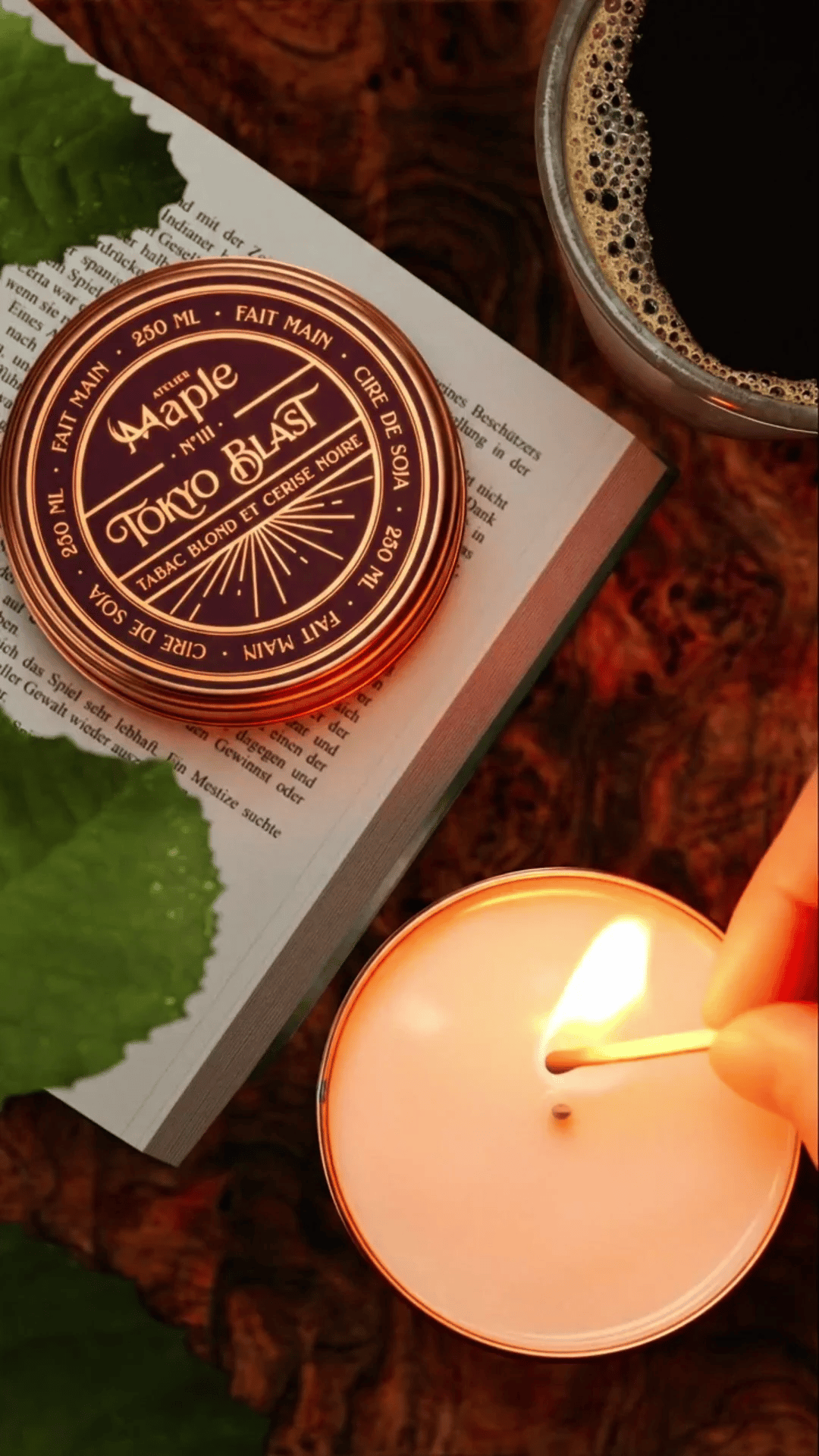 Bougie TOKYO BLAST — bougie artisanale | Atelier Maple